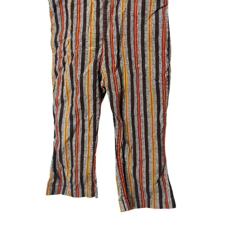 Vintage Handmade Brown‎ Striped Corduroy Overalls Size 2T/3T